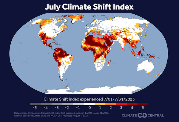 Indice de changement climatique ™ de juillet 2023