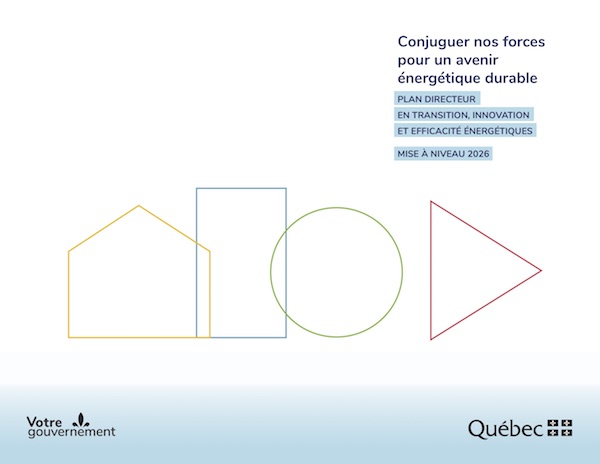 Plan directeur en transition énergétique, mise à niveau 2026, Québec