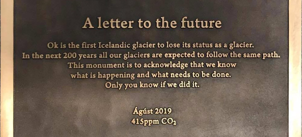 Plaque commémorative va être installée en souvenir du glacier Ok