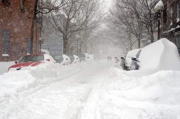 Tempête de neige à Montréal